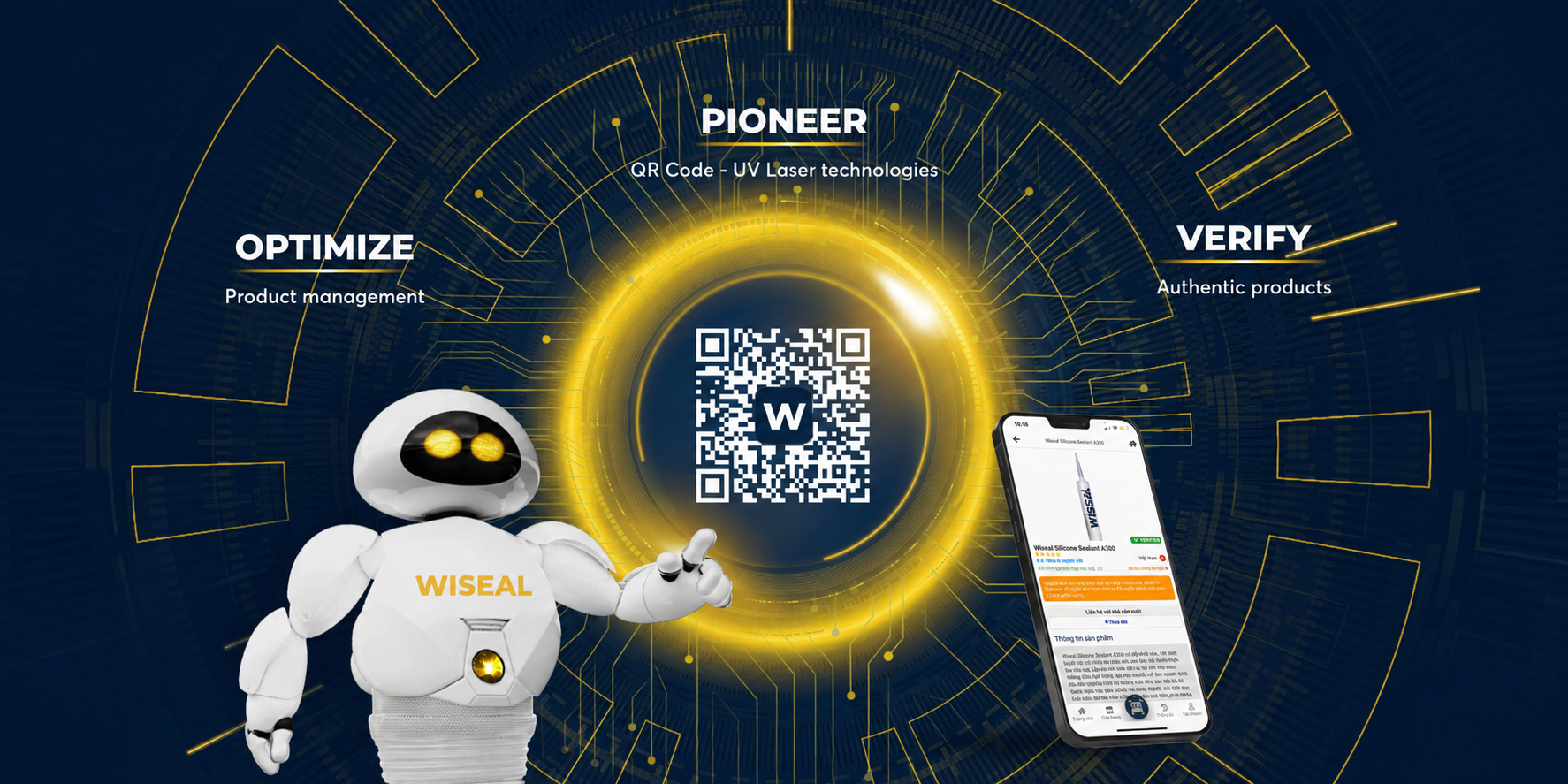 App Wiseal — QR Code & UV Laser anti-counterfeiting platform